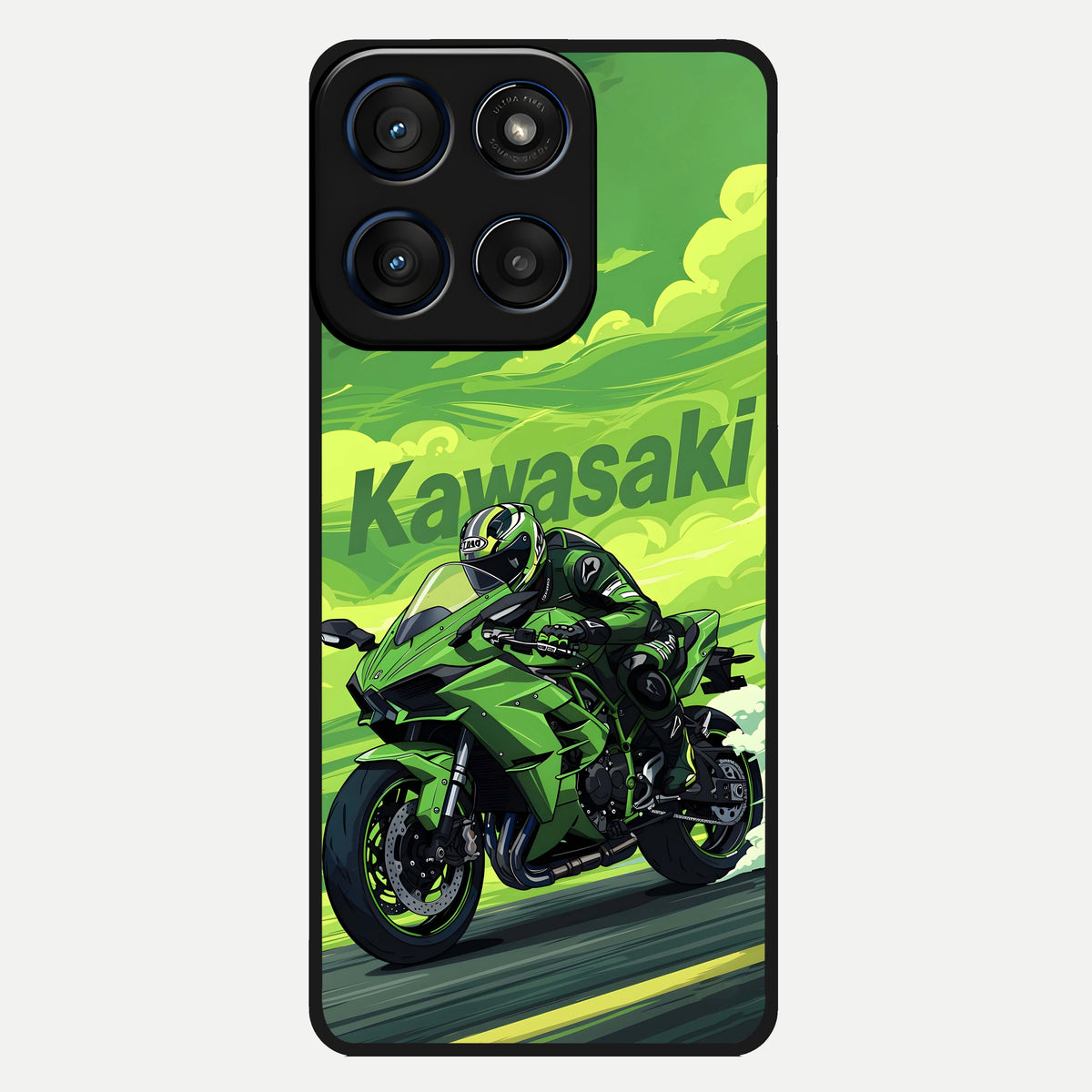  Greenery Sky Glass Case For Moto Edge 60 back cover – full design glossy printed glass finish