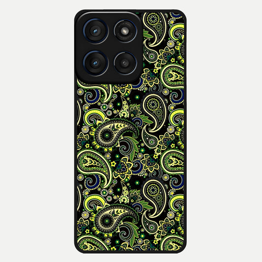  Green Lemon Glass Case For Moto Edge 60 back cover – full design glossy printed glass finish