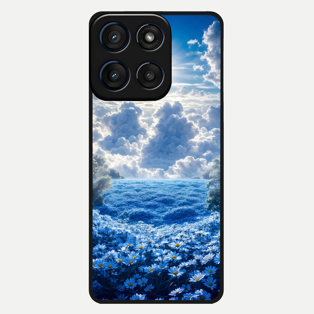  Heavenly Daisy Horizon Glass Case For Moto Edge 60 back cover – full design glossy printed glass finish