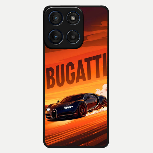  Inferno Bugatti Storm Glass Case For Moto Edge 60 back cover – full design glossy printed glass finish