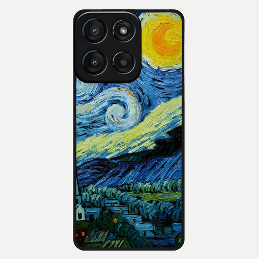  Inspired Van Gogh Art Glass Case For Moto Edge 60 back cover – full design glossy printed glass finish