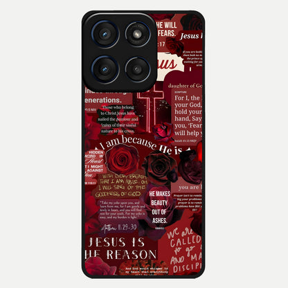  Jesus Love Heals Glass Case For Moto Edge 60 back cover – full design glossy printed glass finish