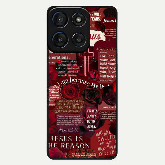  Jesus Love Heals Glass Case For Moto Edge 60 back cover – full design glossy printed glass finish