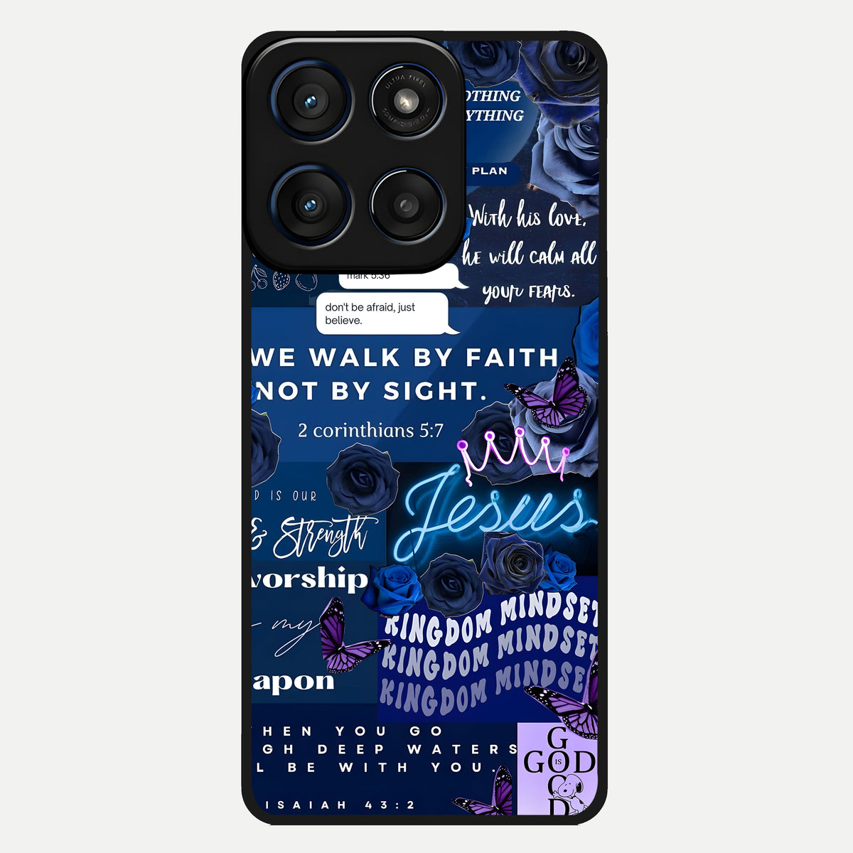  Kingdom Faith Glow Glass Case For Moto Edge 60 back cover – full design glossy printed glass finish