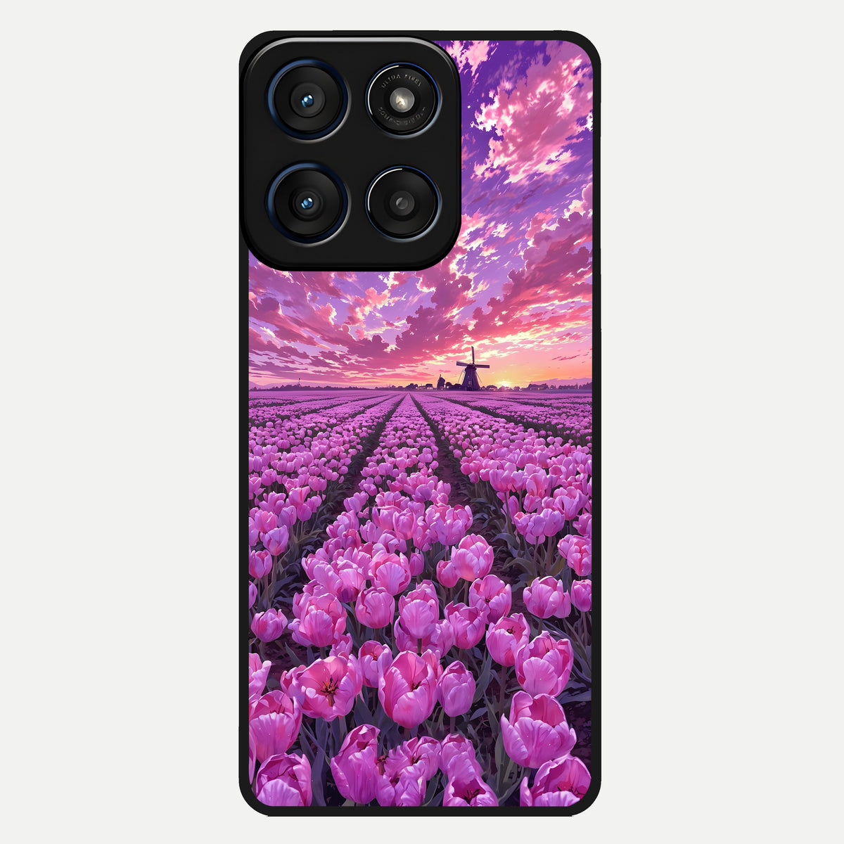  Lavender Dream Skies Glass Case For Moto Edge 60 back cover – full design glossy printed glass finish