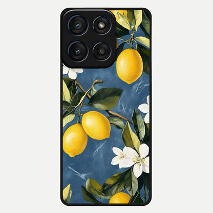  Lemon Dream Garden Glass Case For Moto Edge 60 back cover – full design glossy printed glass finish