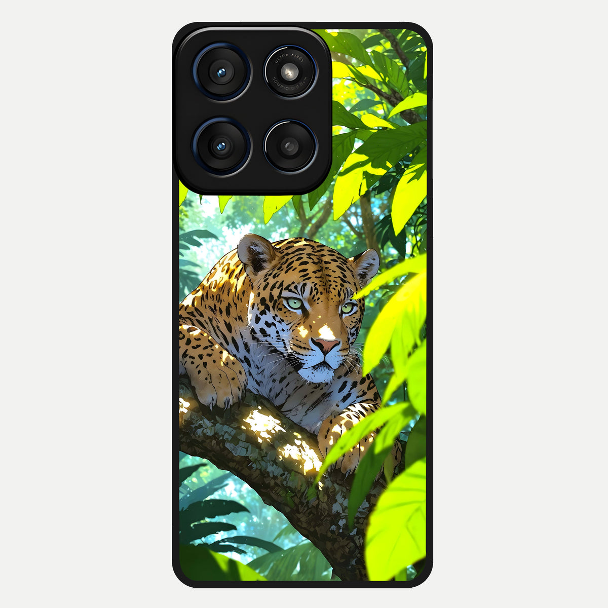  Leopard in Jungle Glass Case For Moto Edge 60 back cover – full design glossy printed glass finish