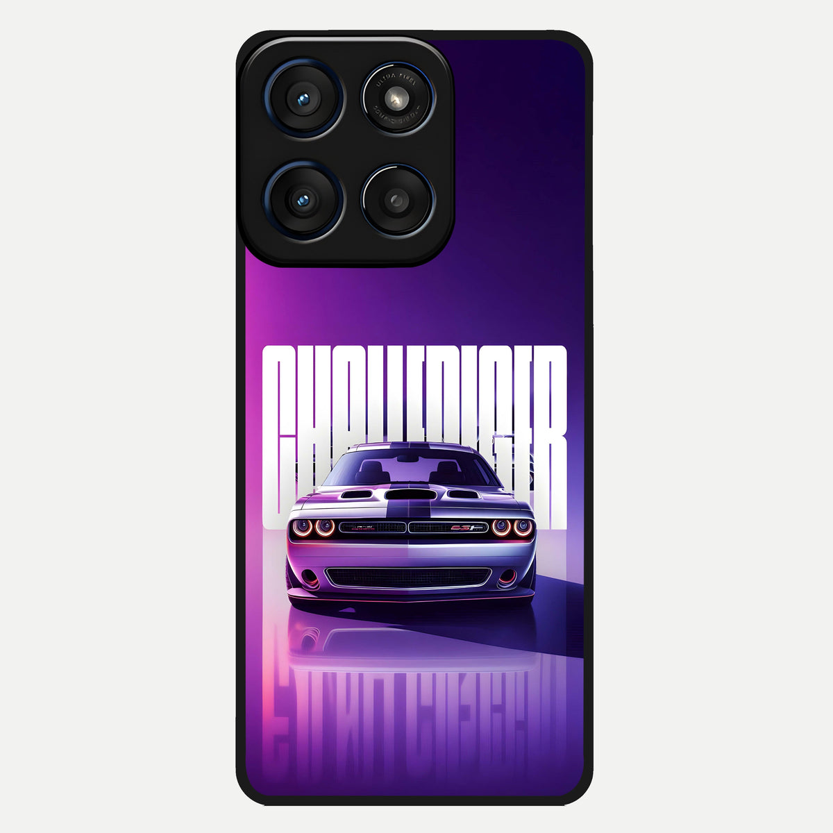  Midnight Muscle Ride Glass Case For Moto Edge 60 back cover – full design glossy printed glass finish