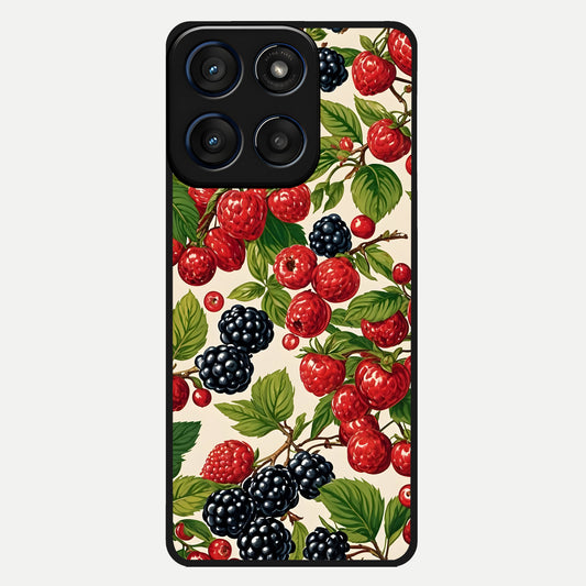  Mixed Berry Collage Glass Case For Moto Edge 60 back cover – full design glossy printed glass finish