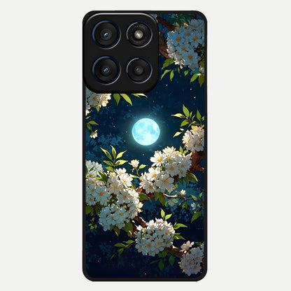  Moonlit Blossom Dream Glass Case For Moto Edge 60 back cover – full design glossy printed glass finish