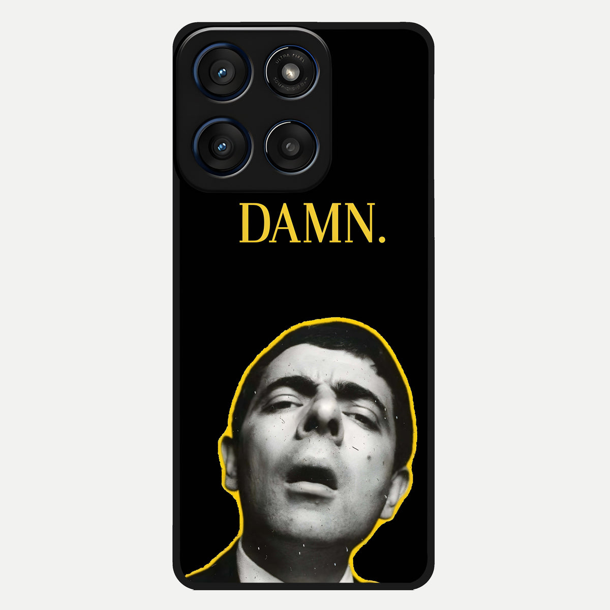  Mr Bean Damn Glass Case For Moto Edge 60 back cover – full design glossy printed glass finish