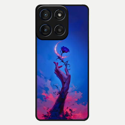  Mystic Hand Glass Case For Moto Edge 60 back cover – full design glossy printed glass finish