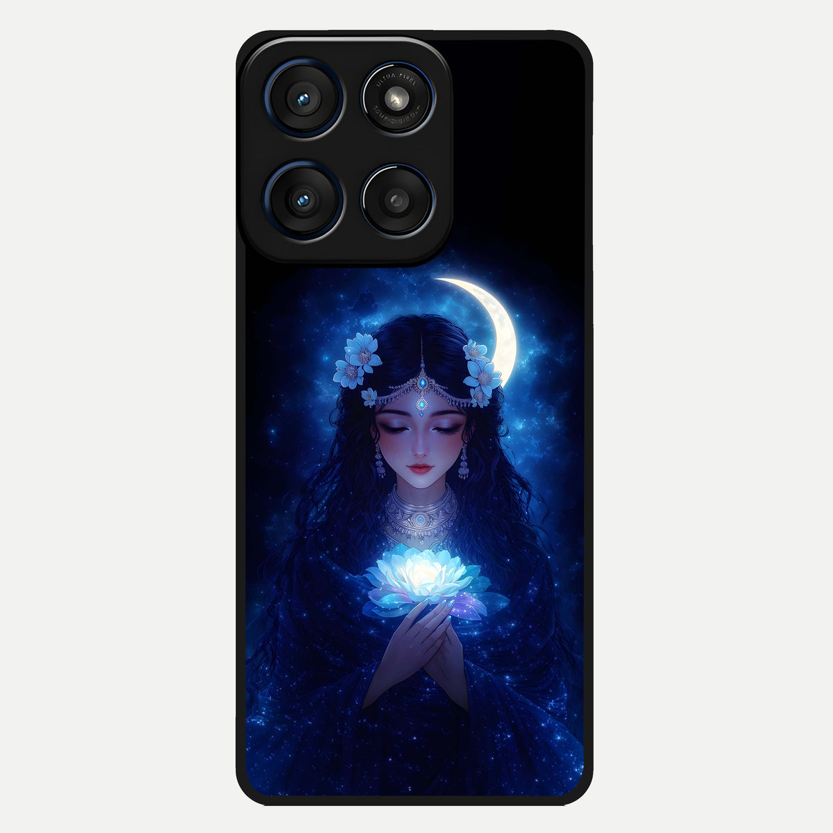  Mystic Moon Queen Glass Case For Moto Edge 60 back cover – full design glossy printed glass finish