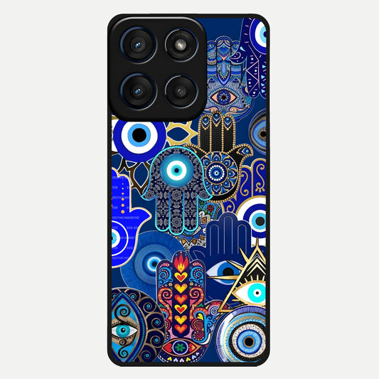  Mystic Palm Guard Glass Case For Moto Edge 60 back cover – full design glossy printed glass finish