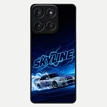  Neon Drift Beast Glass Case For Moto Edge 60 back cover – full design glossy printed glass finish