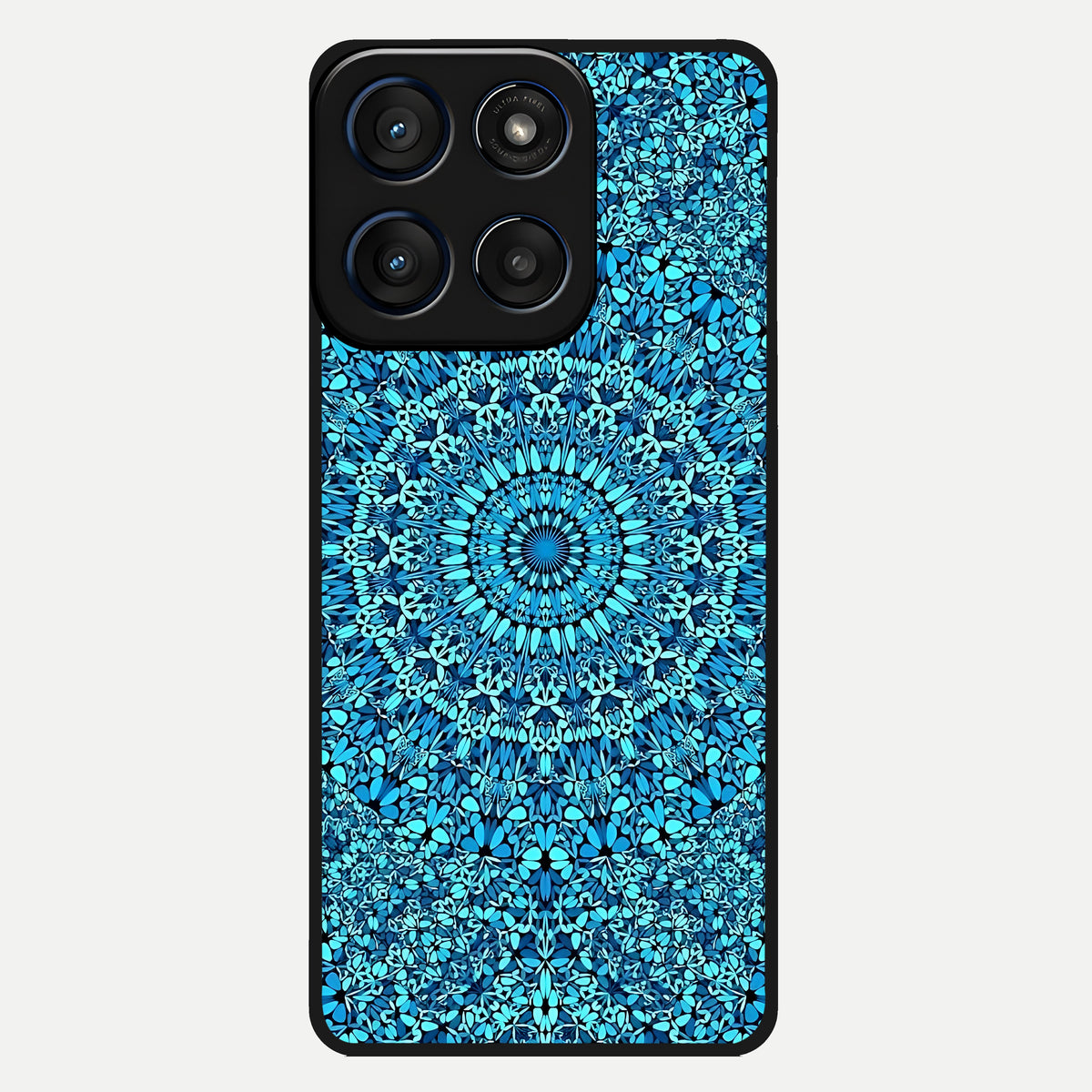  Ocean Bloom Mandala Glass Case For Moto Edge 60 back cover – full design glossy printed glass finish