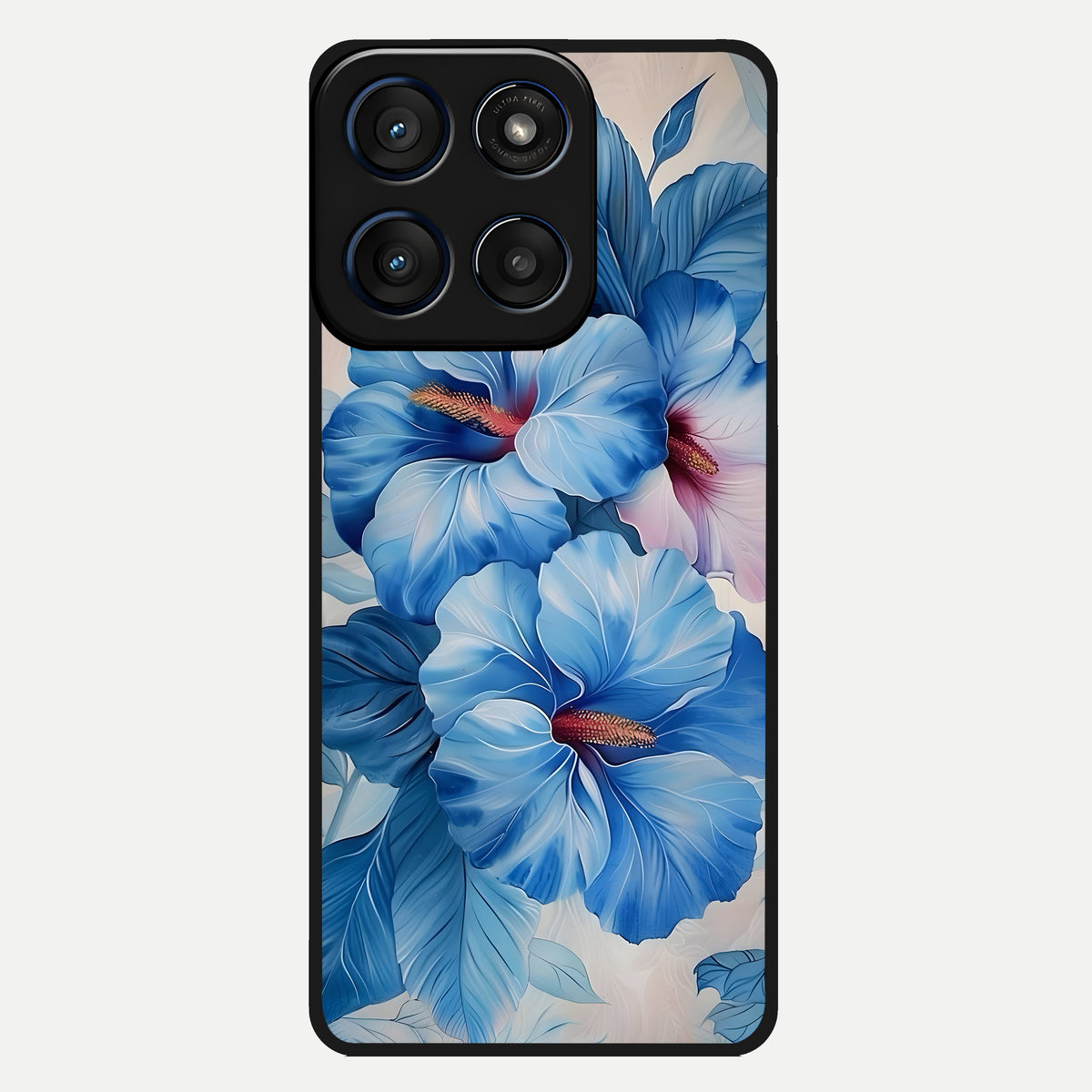  Ocean Hibiscus Grace Glass Case For Moto Edge 60 back cover – full design glossy printed glass finish