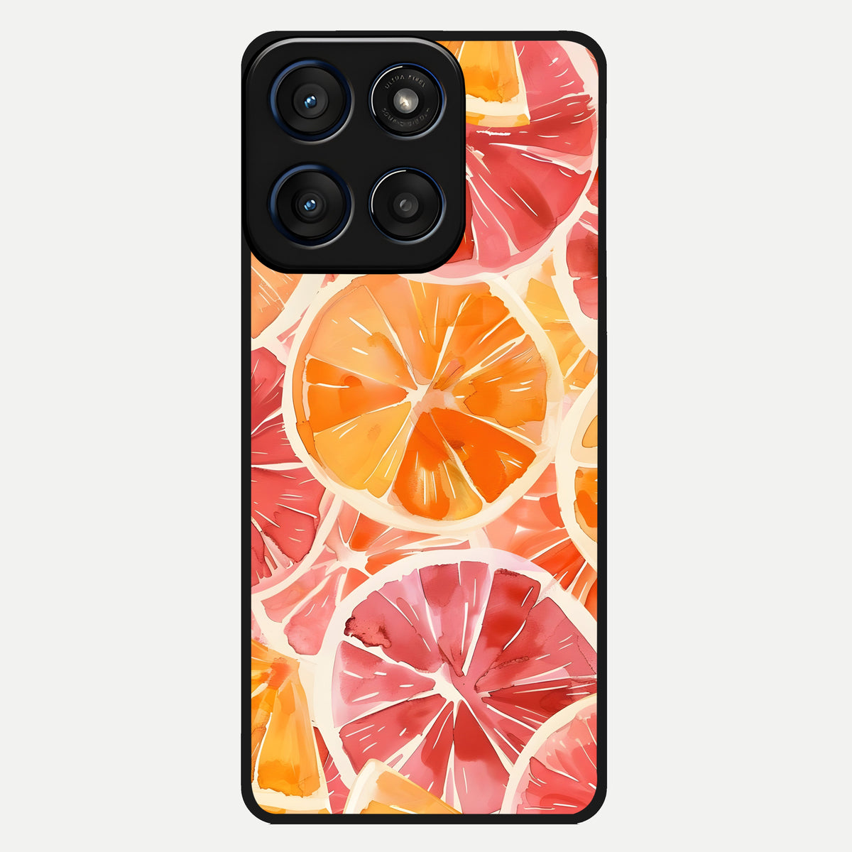  Orange Fruits Pattern Glass Case For Moto Edge 60 back cover – full design glossy printed glass finish