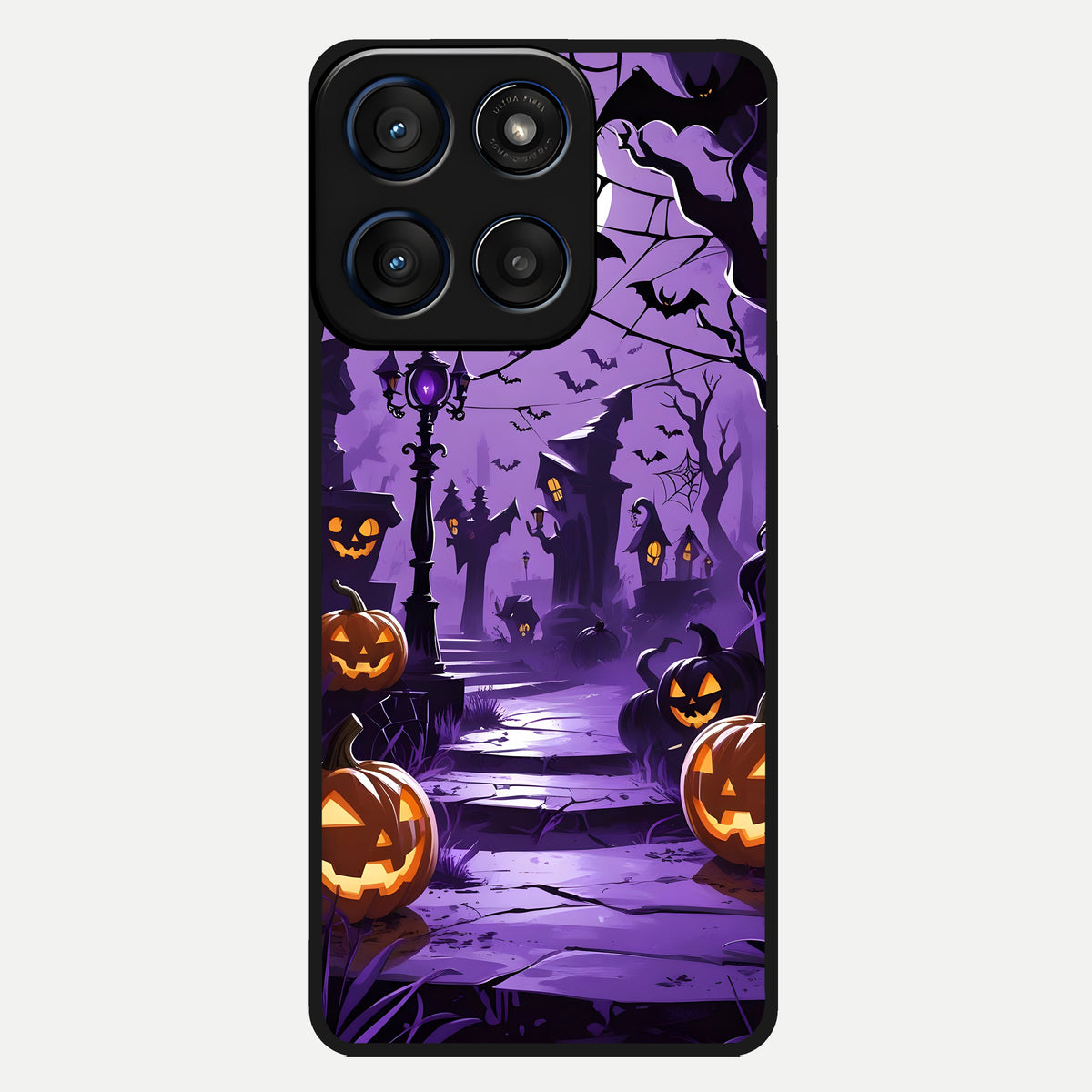  Pumpkin Patch Halloween Glass Case For Moto Edge 60 back cover – full design glossy printed glass finish