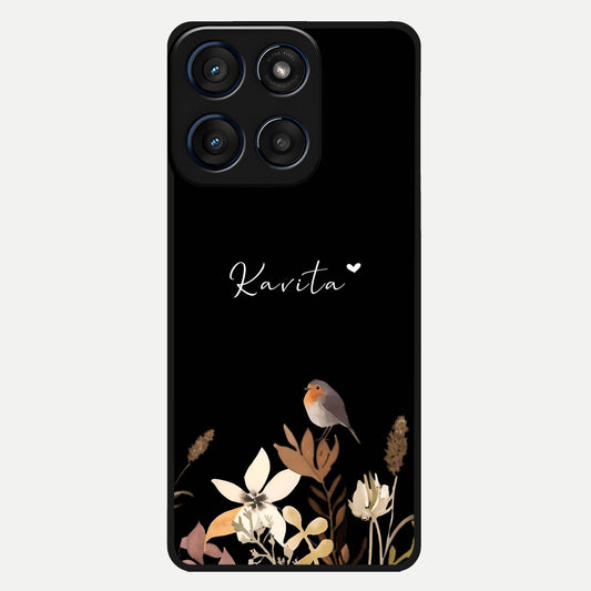  Quiet Garden Tune Custom Name Glass Case For Moto Edge 60 back cover – full design glossy printed glass finish