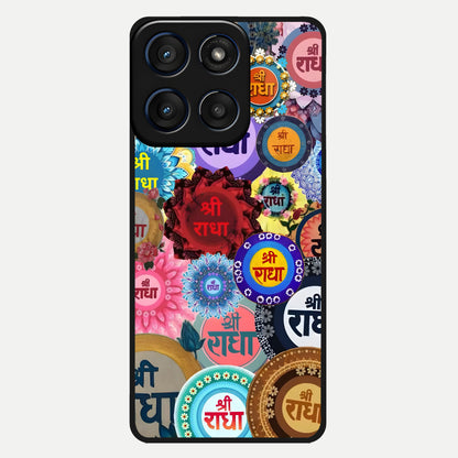  Radha Divine Bloom Glass Case For Moto Edge 60 back cover – full design glossy printed glass finish