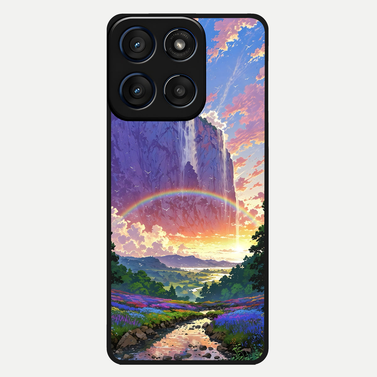  Rainbow Valley Dream Glass Case For Moto Edge 60 back cover – full design glossy printed glass finish