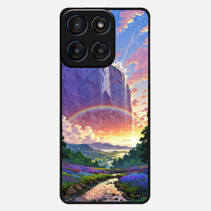  Rainbow Valley Dream Glass Case For Moto Edge 60 back cover – full design glossy printed glass finish