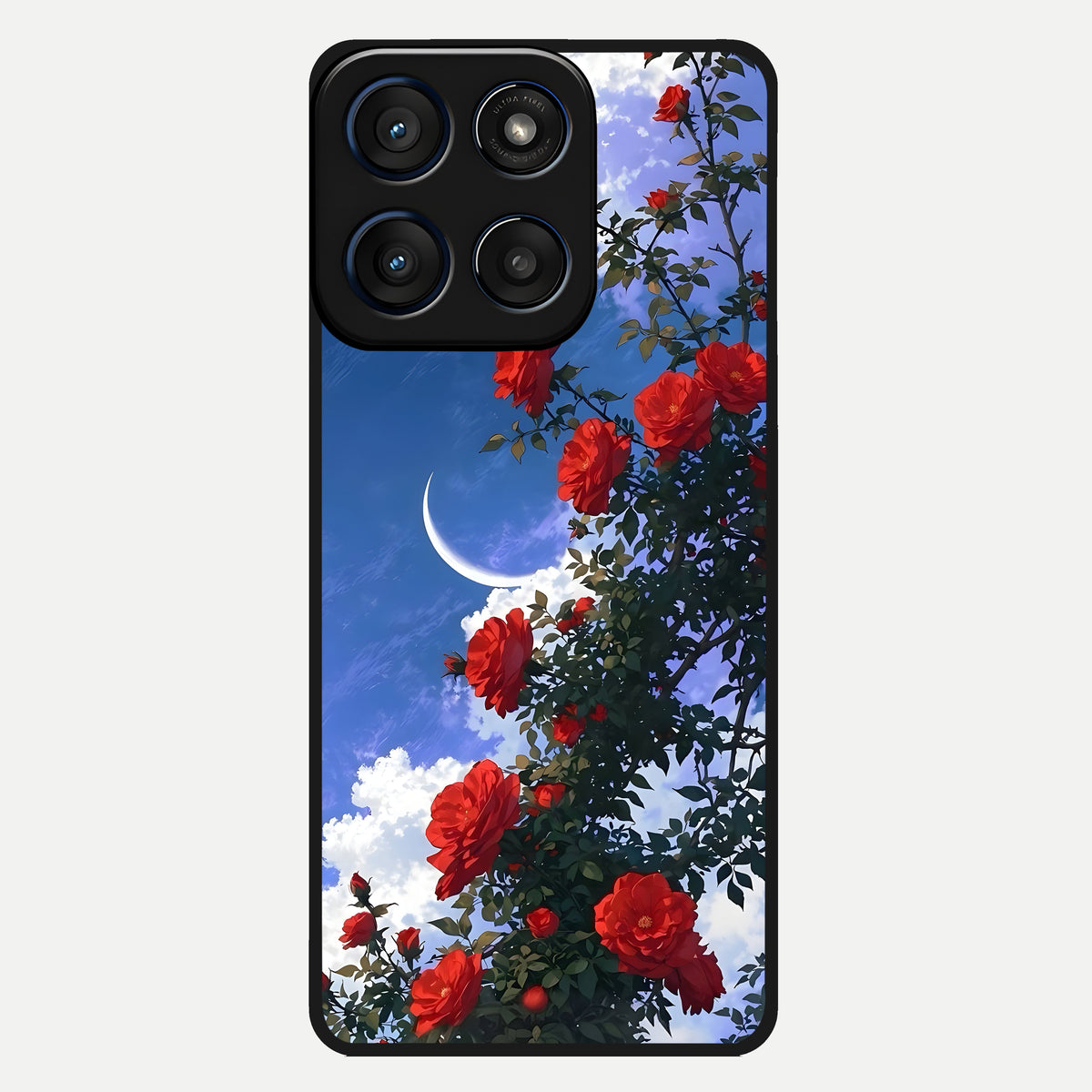  Rose Drift Flowers Glass Case For Moto Edge 60 back cover – full design glossy printed glass finish