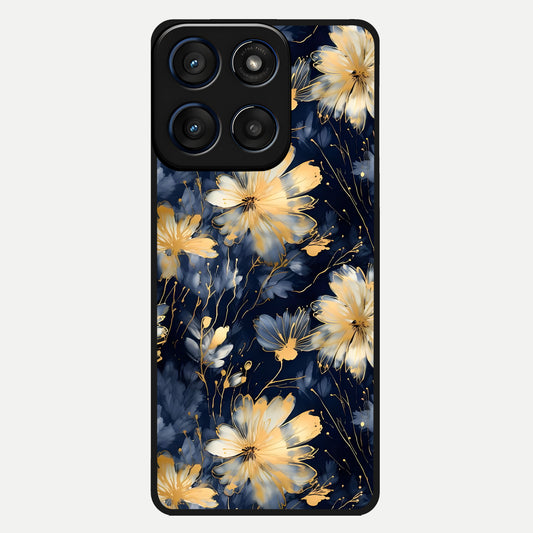  Royal Petal Dream Glass Case For Moto Edge 60 back cover – full design glossy printed glass finish