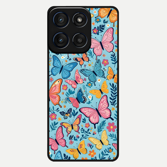  Spring Wing Garden Glass Case For Moto Edge 60 back cover – full design glossy printed glass finish