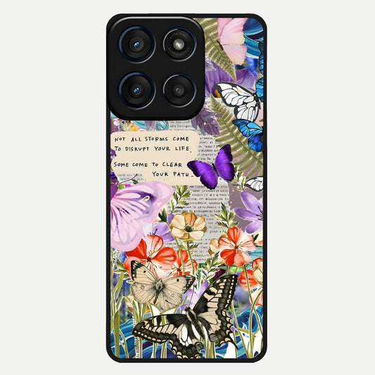  Storm Path Bloom Glass Case For Moto Edge 60 back cover – full design glossy printed glass finish