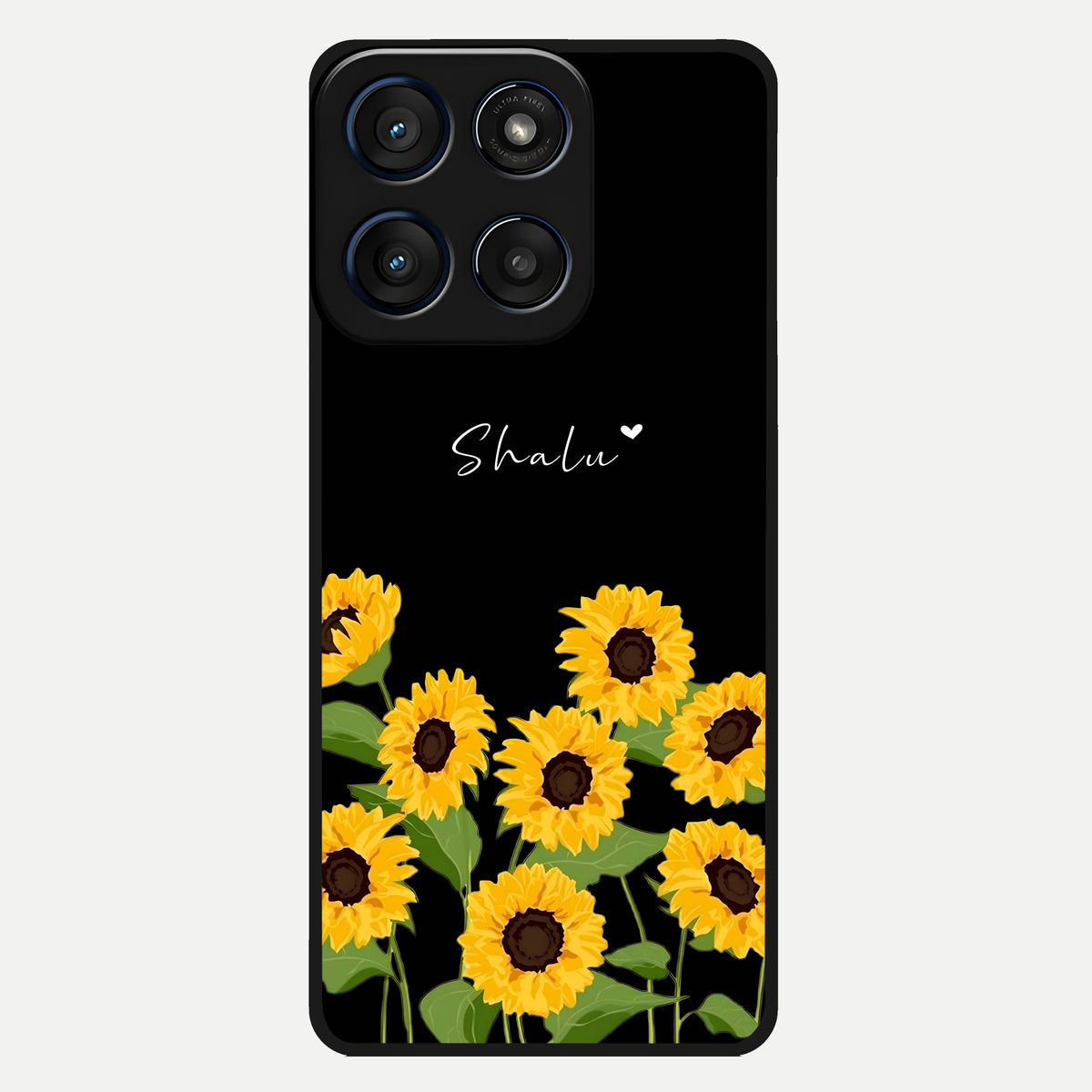  Sunflower Sky Bloom Glass Case For Moto Edge 60 back cover – full design glossy printed glass finish