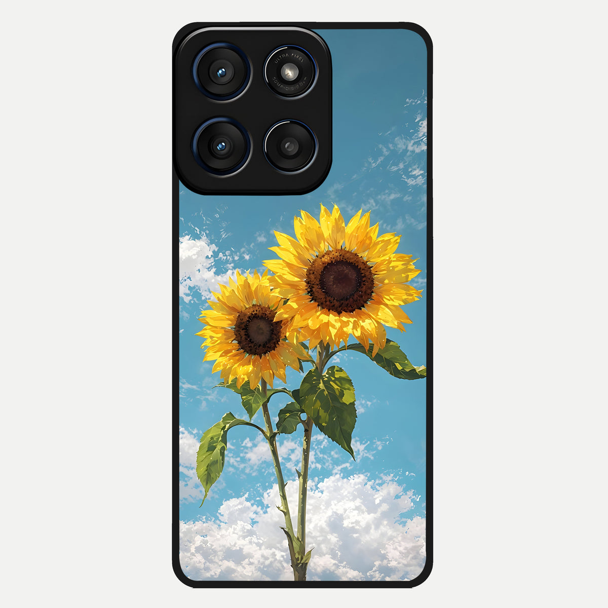  Sunlit Daisy Glow Glass Case For Moto Edge 60 back cover – full design glossy printed glass finish