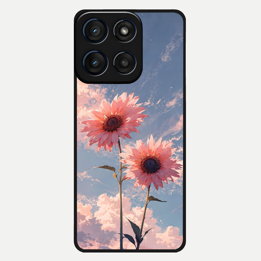  Sun Moon Balance Glass Case For Moto Edge 60 back cover – full design glossy printed glass finish