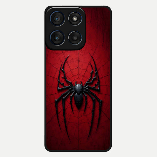  Superhero Web Emblem Glass Case For Moto Edge 60 back cover – full design glossy printed glass finish