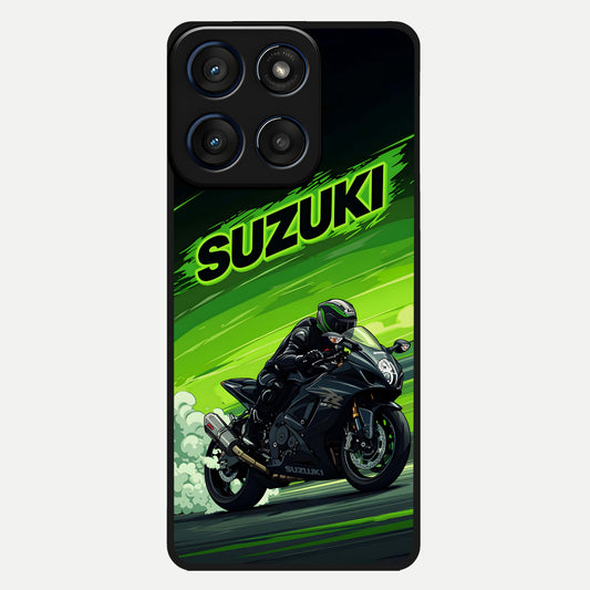  Suzuki Speed Beast Glass Case For Moto Edge 60 back cover – full design glossy printed glass finish