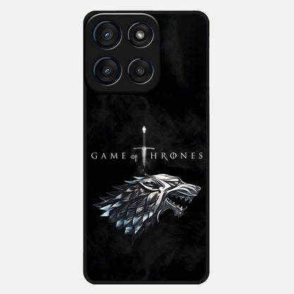  Throne Wolf Legacy Glass Case For Moto Edge 60 back cover – full design glossy printed glass finish