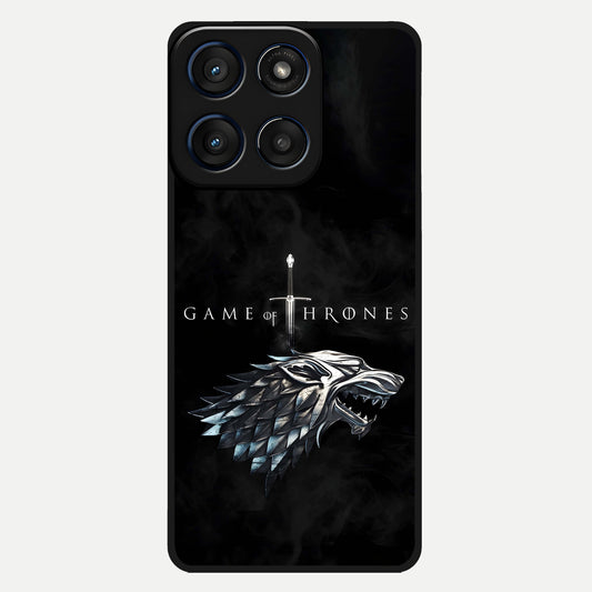  Throne Wolf Legacy Glass Case For Moto Edge 60 back cover – full design glossy printed glass finish