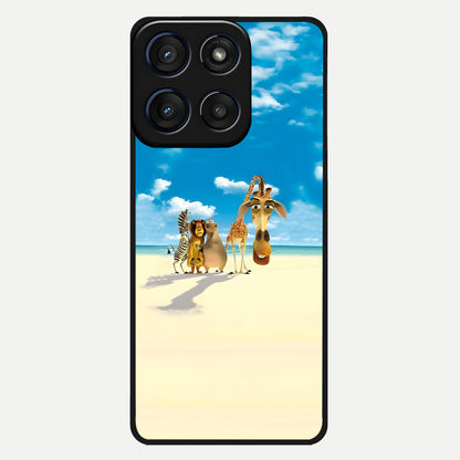  Tropical Fun Squad Glass Case For Moto Edge 60 back cover – full design glossy printed glass finish