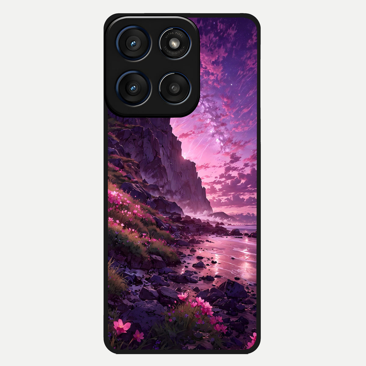  Twilight Blossom Coast Glass Case For Moto Edge 60 back cover – full design glossy printed glass finish