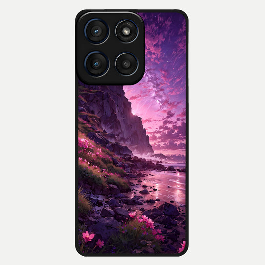  Twilight Blossom Coast Glass Case For Moto Edge 60 back cover – full design glossy printed glass finish