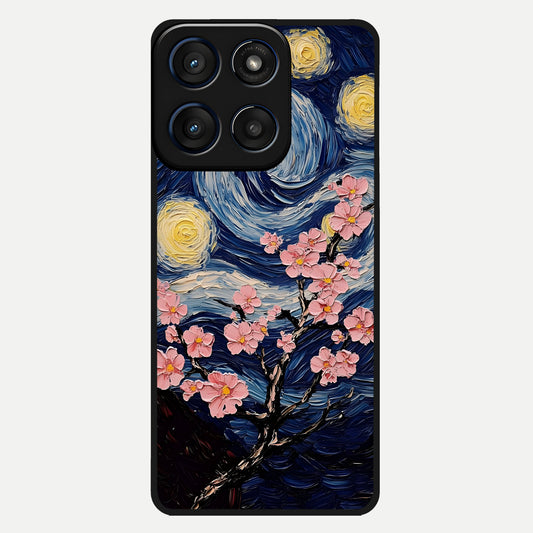  Van Gogh Scenery Glass Case For Moto Edge 60 back cover – full design glossy printed glass finish