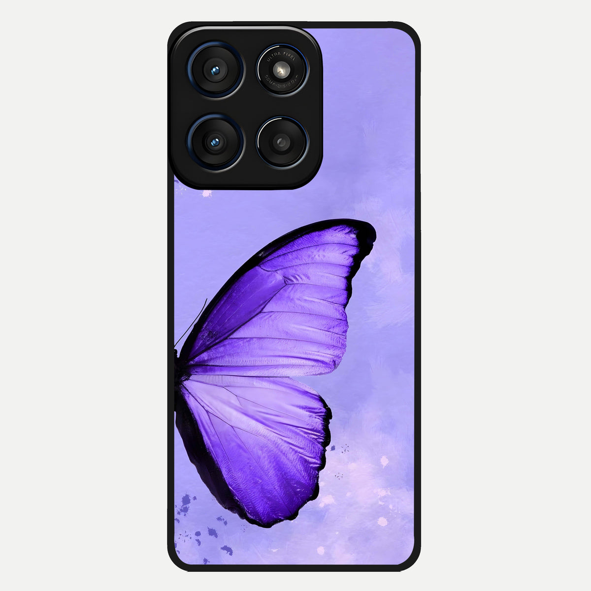  Violet Dream Wing Glass Case For Moto Edge 60 back cover – full design glossy printed glass finish