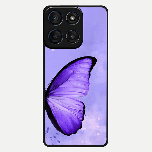  Violet Dream Wing Glass Case For Moto Edge 60 back cover – full design glossy printed glass finish