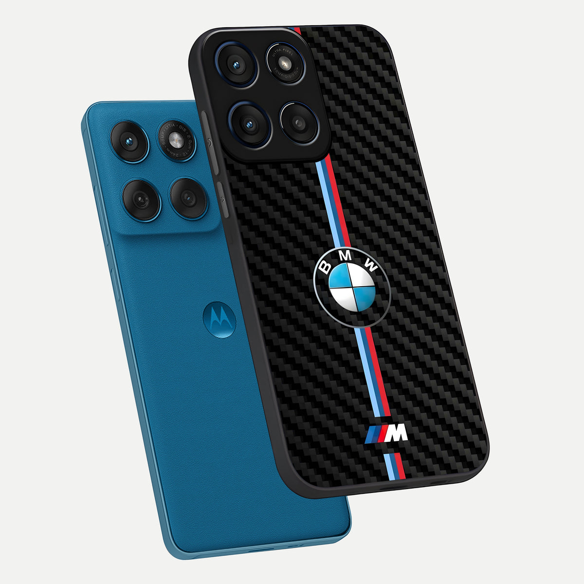  BMW Pattern phone case For Moto Edge 60 showing premium glass back cover with detailed artwork