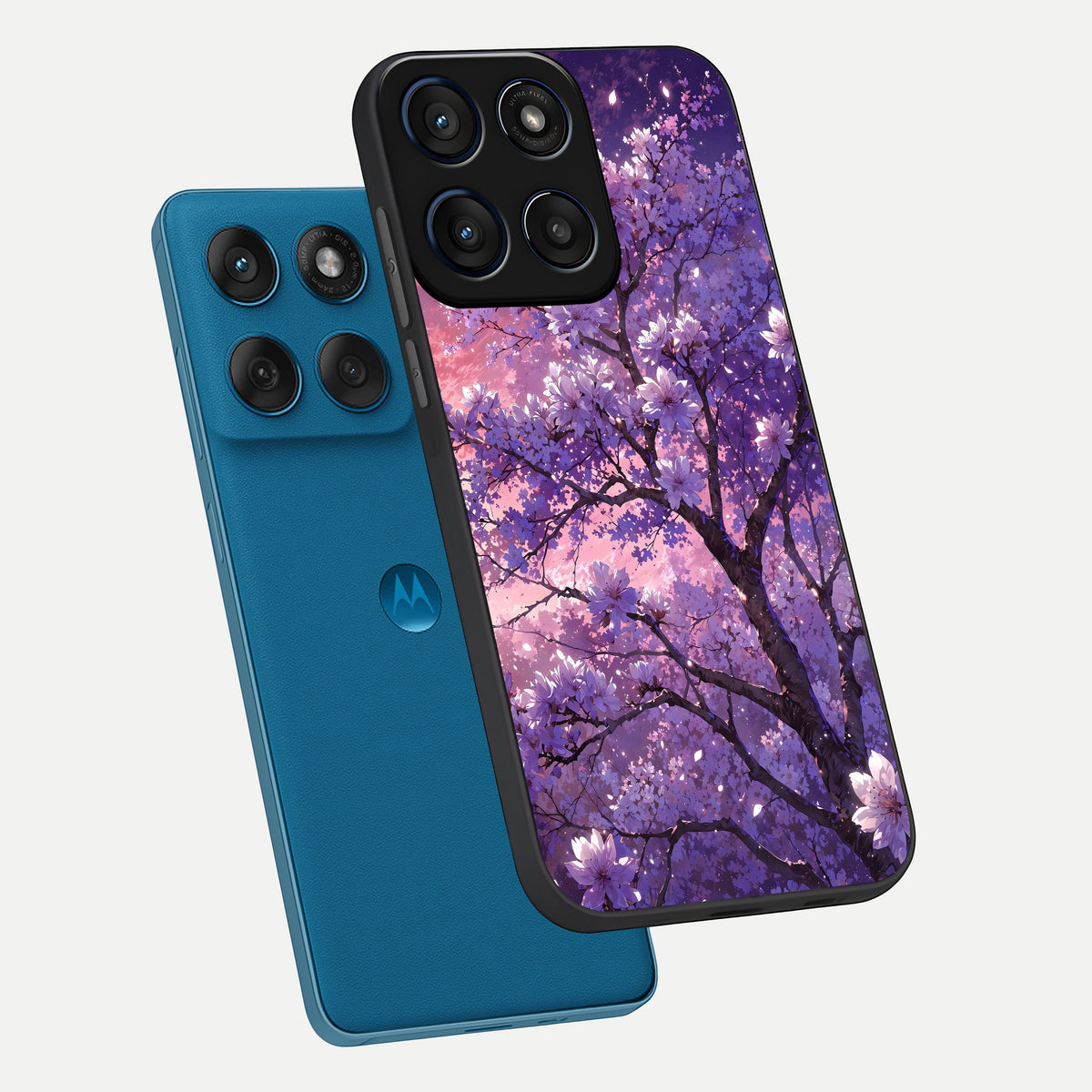  Blossom Tree phone case For Moto Edge 60 showing premium glass back cover with detailed artwork