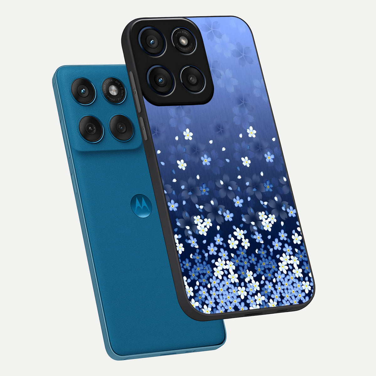  Blue Starry phone case For Moto Edge 60 showing premium glass back cover with detailed artwork