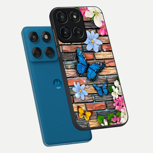  Brick Bloom Flight phone case For Moto Edge 60 showing premium glass back cover with detailed artwork