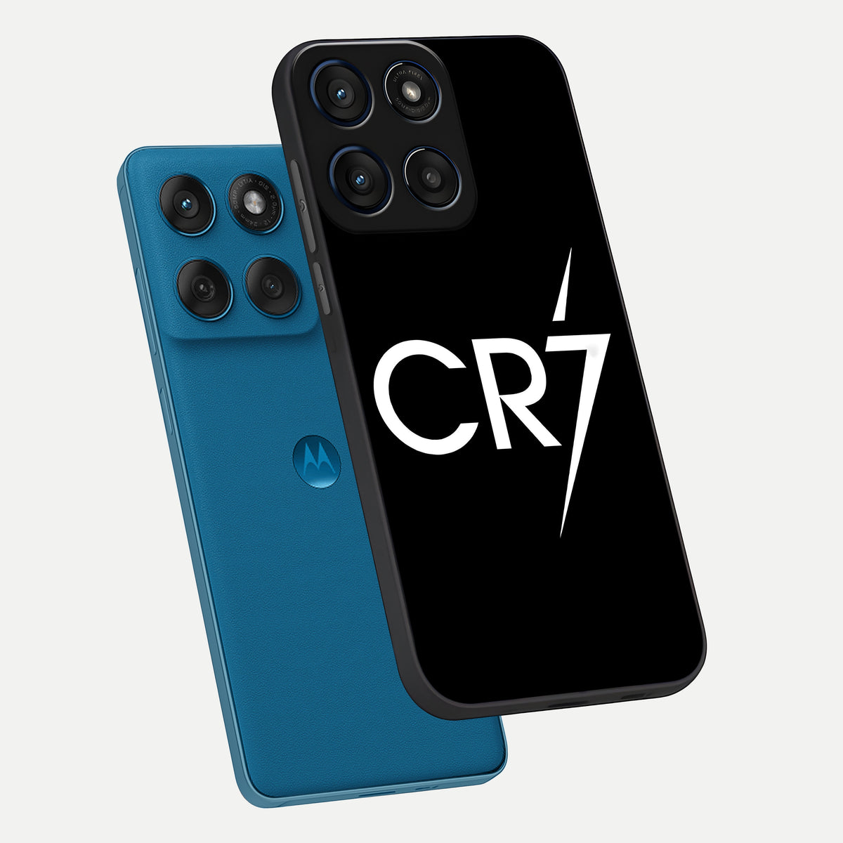  CR7 Elite Strike phone case For Moto Edge 60 showing premium glass back cover with detailed artwork