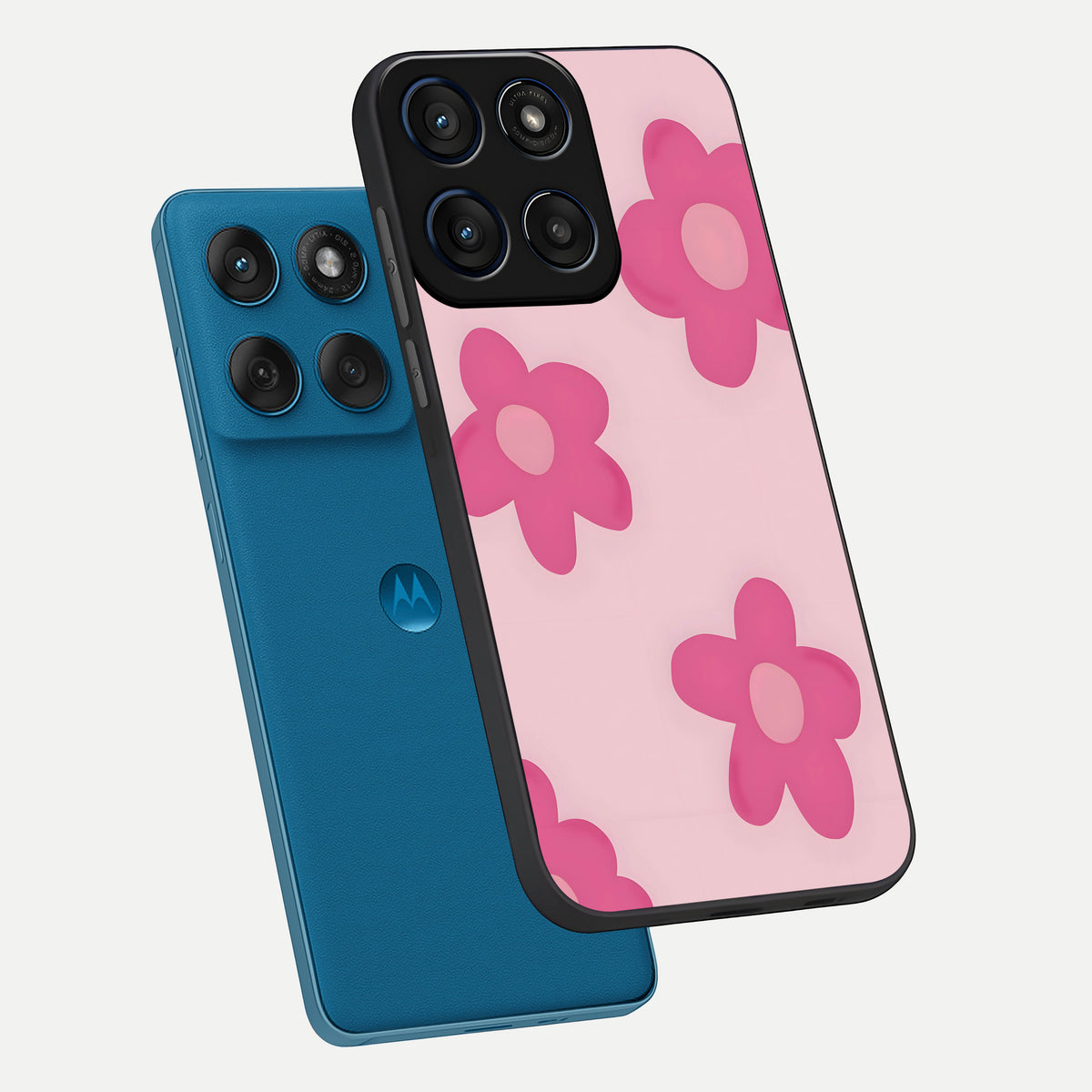  Candy Bloom Dreams phone case For Moto Edge 60 showing premium glass back cover with detailed artwork